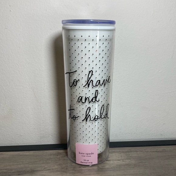 kate spade Other - Kate Spade To Have and To Hold 16 oz Thermal Mug NEW WITH TAGS